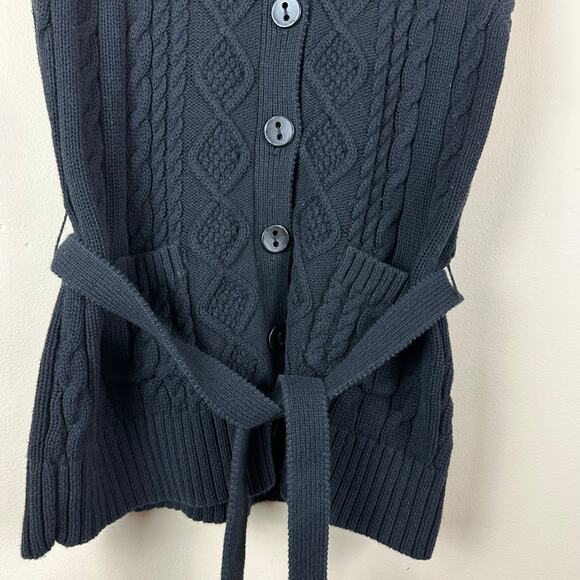Eight Eight Eight Hooded Cable Knit Sweater Vest Y2K Retro 80s Aesthetic Size M - Picture 4 of 6